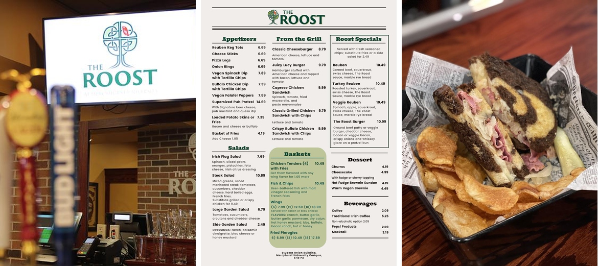 The Roost Menu