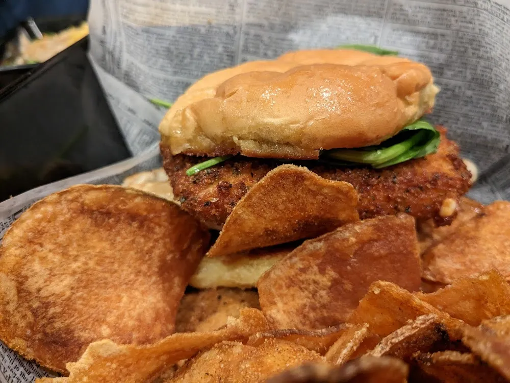 Caprese Chicken Sandwich with Chips