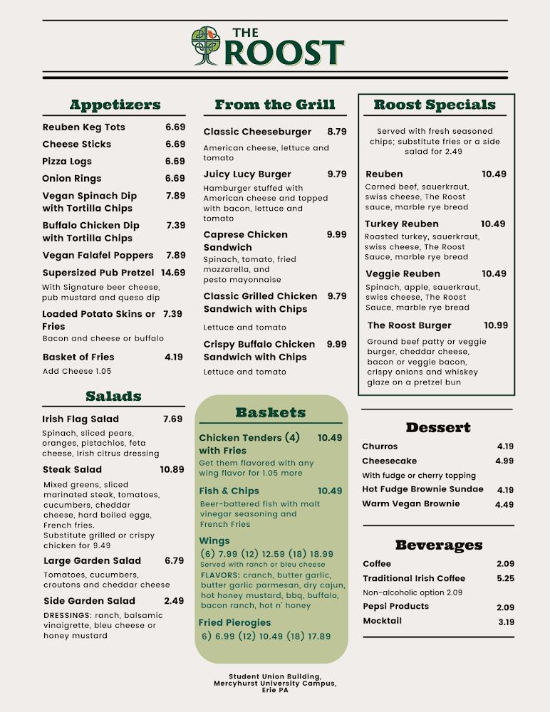 The Roost Menu image 1